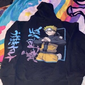Naruto Shippuden Black Hoodie with Colorful Design